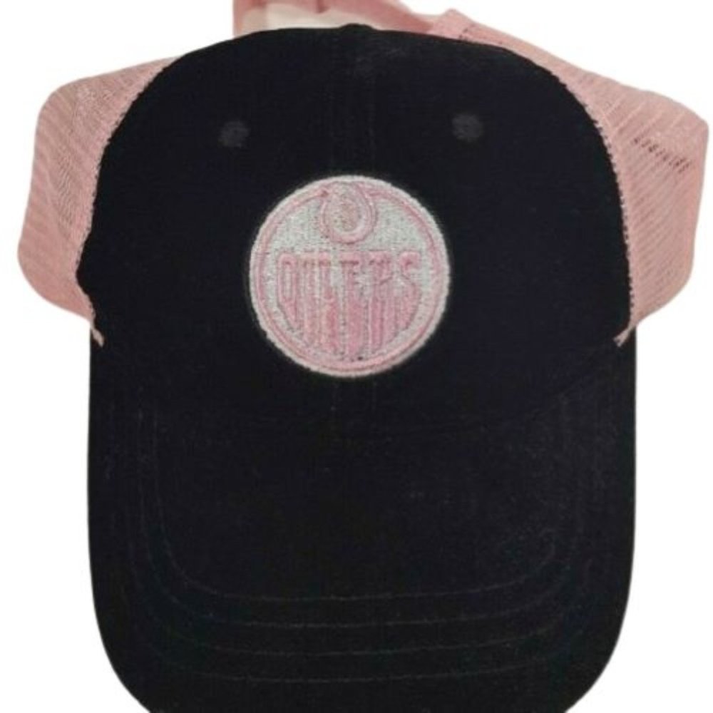 Edmonton Oilers NHL Pink Velvet Hat